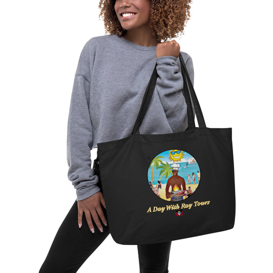 A DAY WITH RAY Large organic tote bag