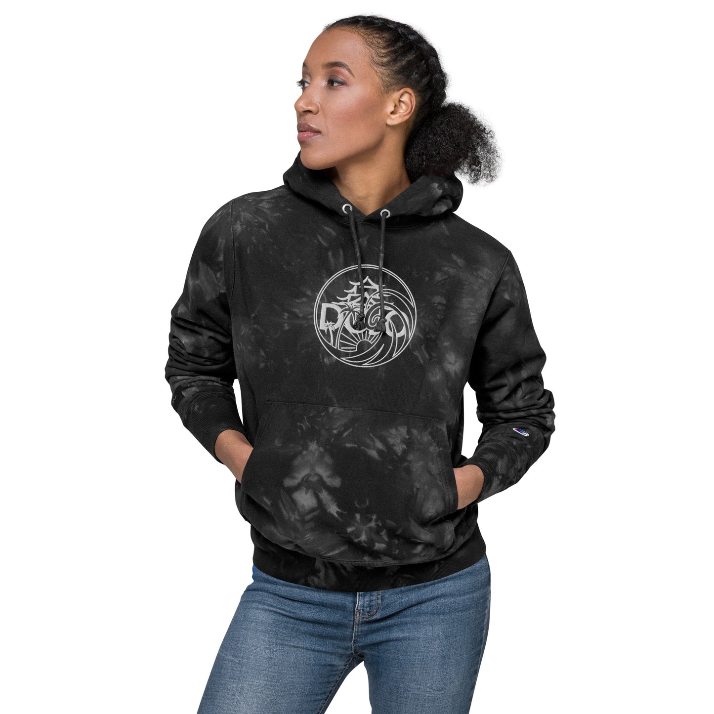DOJO- Champion tie-dye hoodie