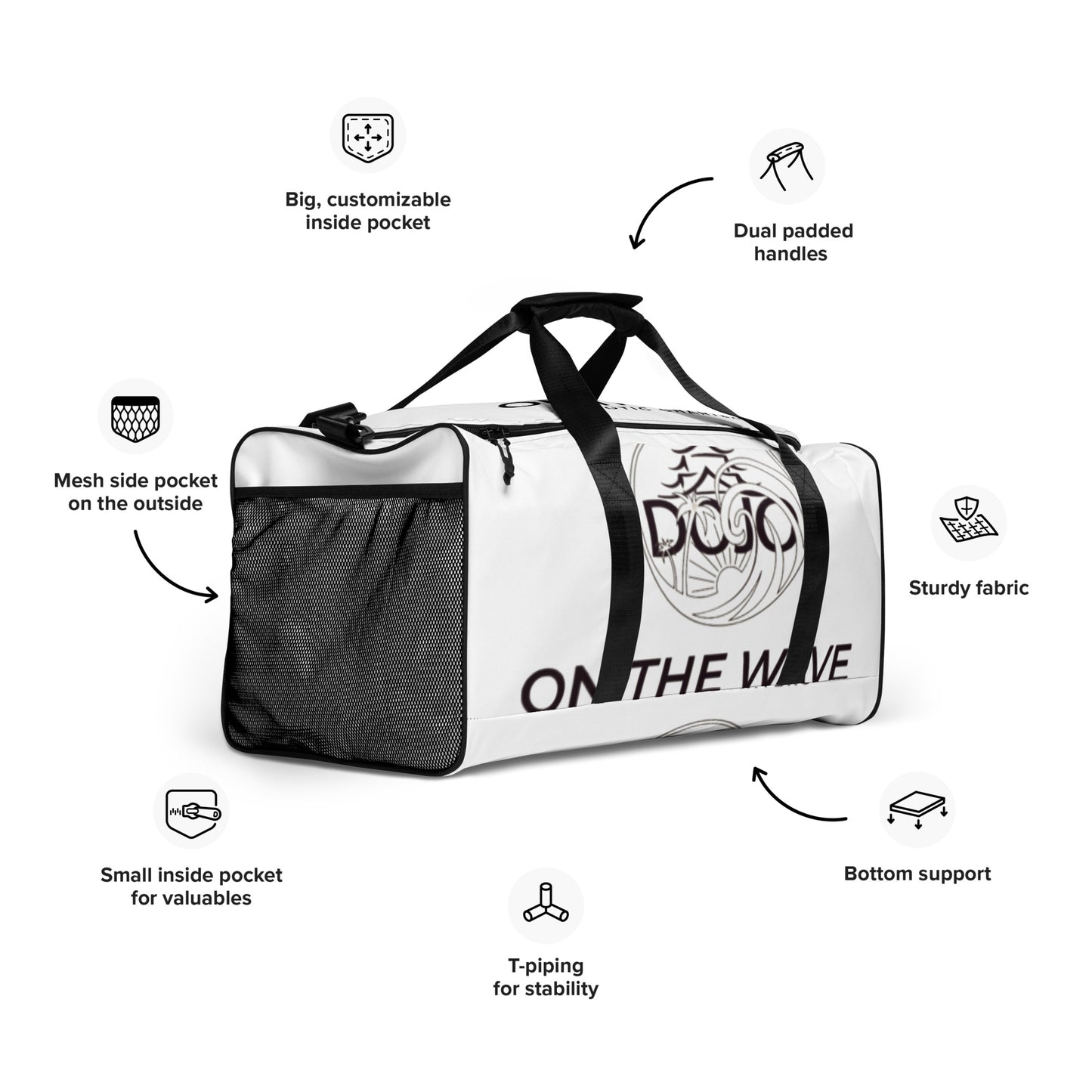 Dojo on the Wave Duffle bag