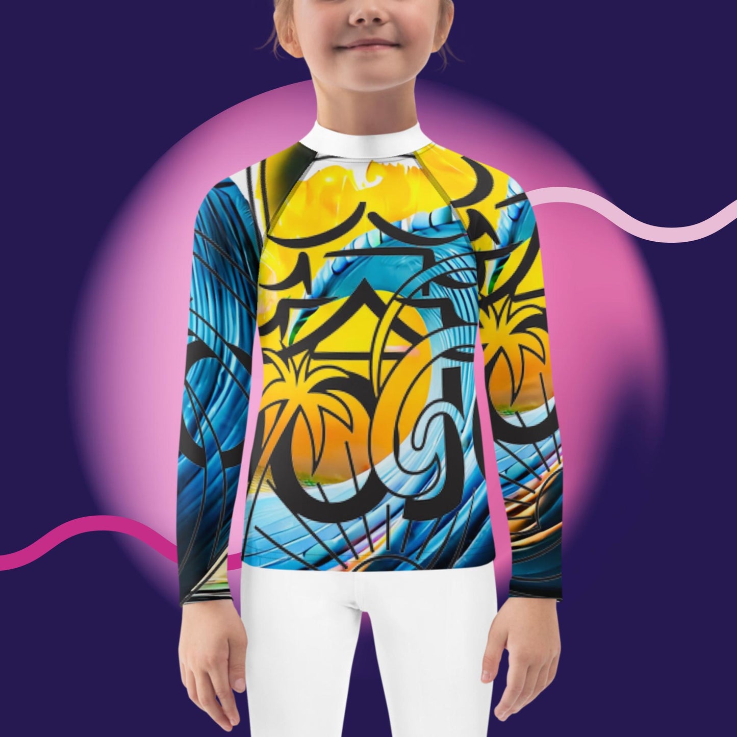 Dojo On The Wave Solar Splash Kids Rash Guard