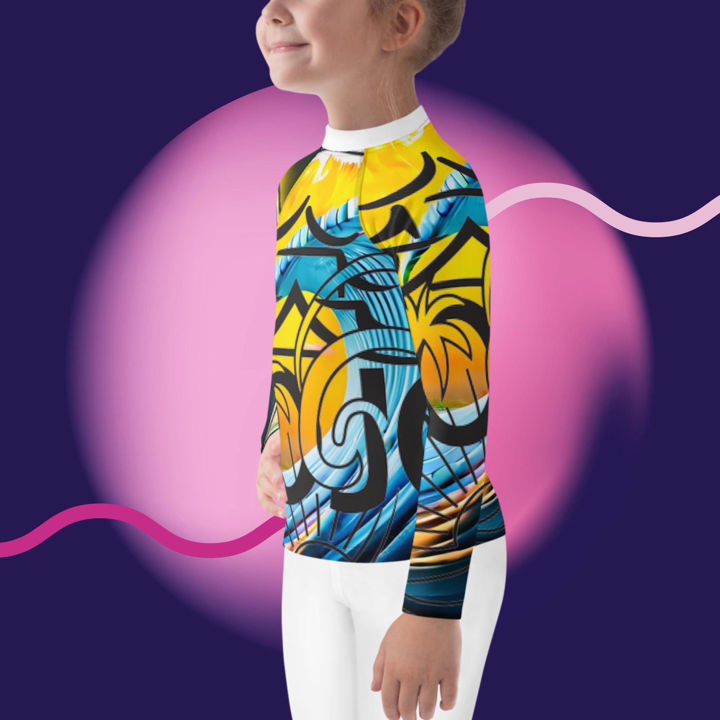 Dojo On The Wave Solar Splash Kids Rash Guard