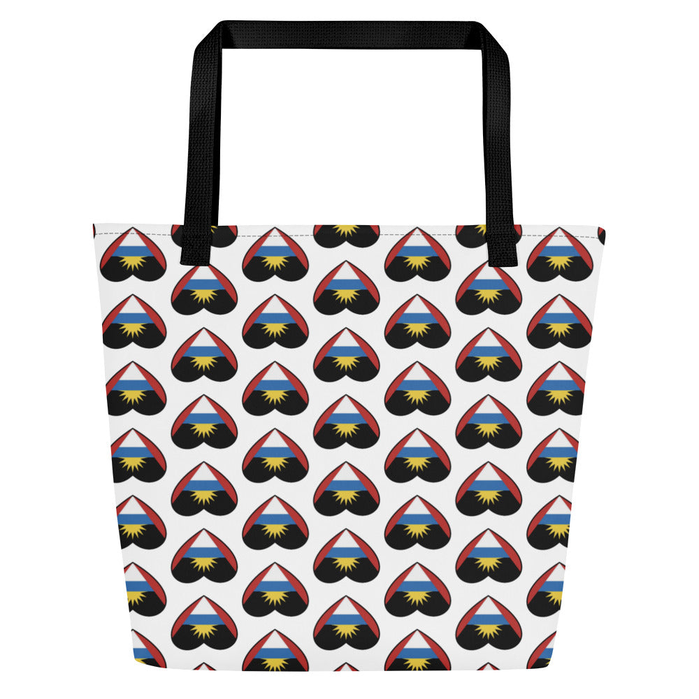 Antigua & Barbuda All-Over Print Large Tote Bag