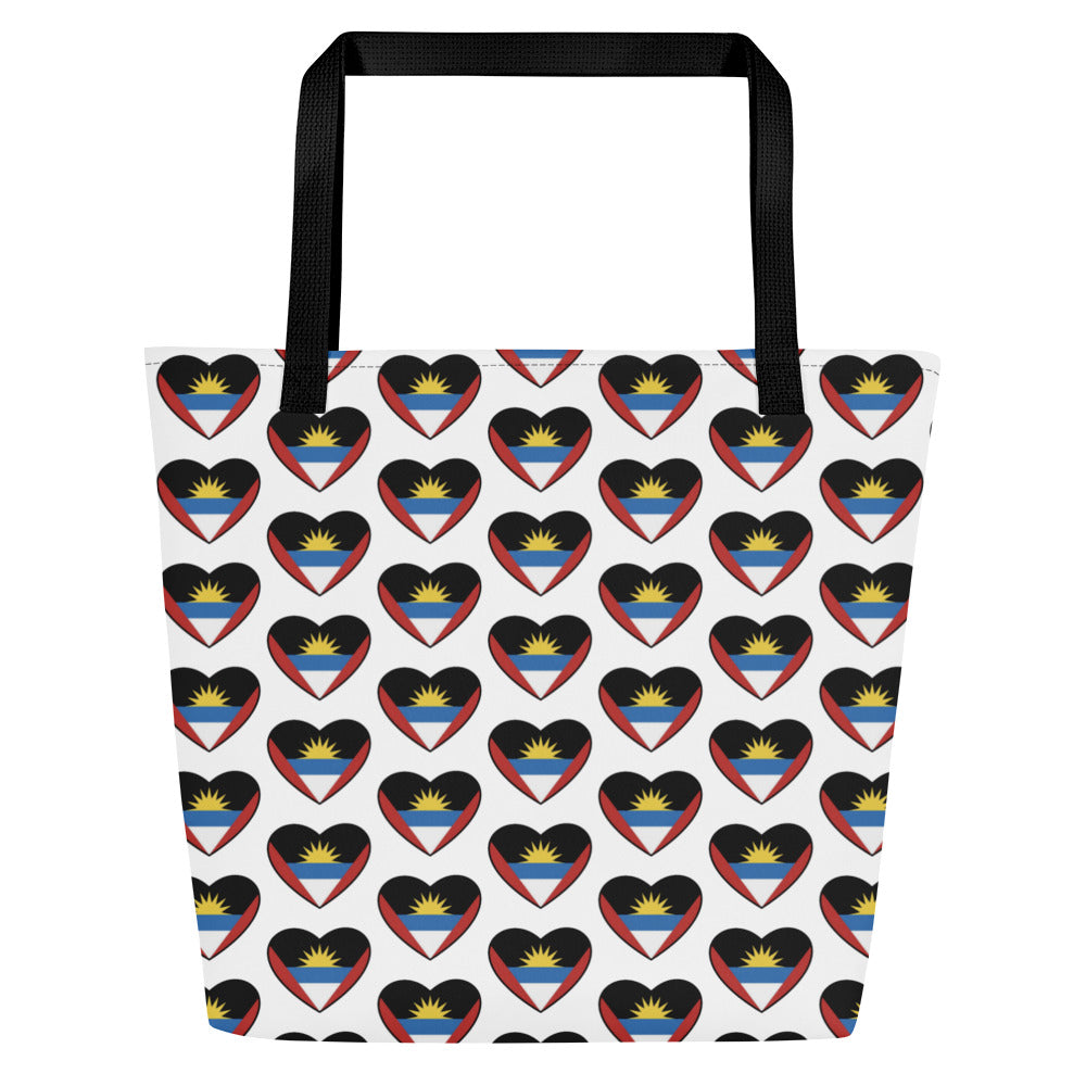 Antigua & Barbuda All-Over Print Large Tote Bag