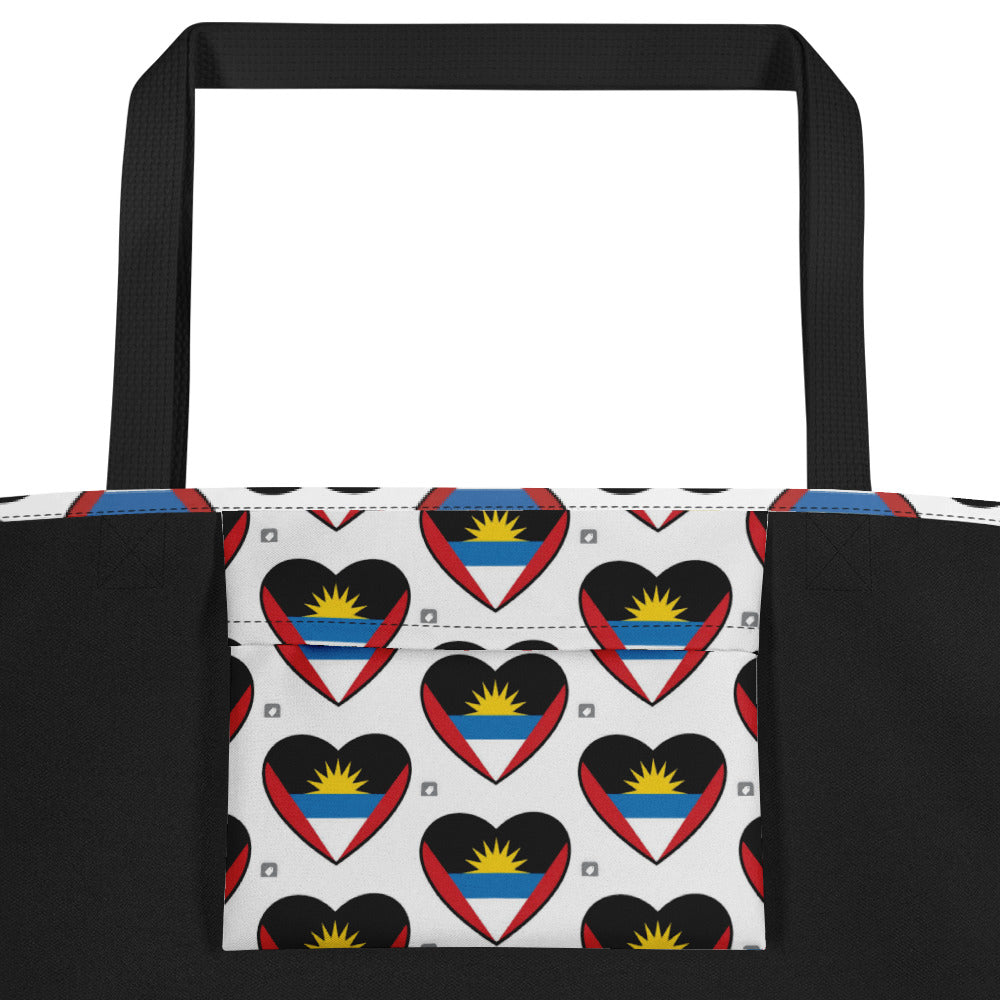 Antigua & Barbuda All-Over Print Large Tote Bag