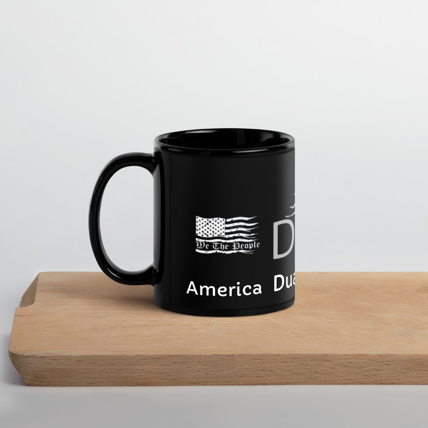 Dual Citizenship Black Glossy Mug