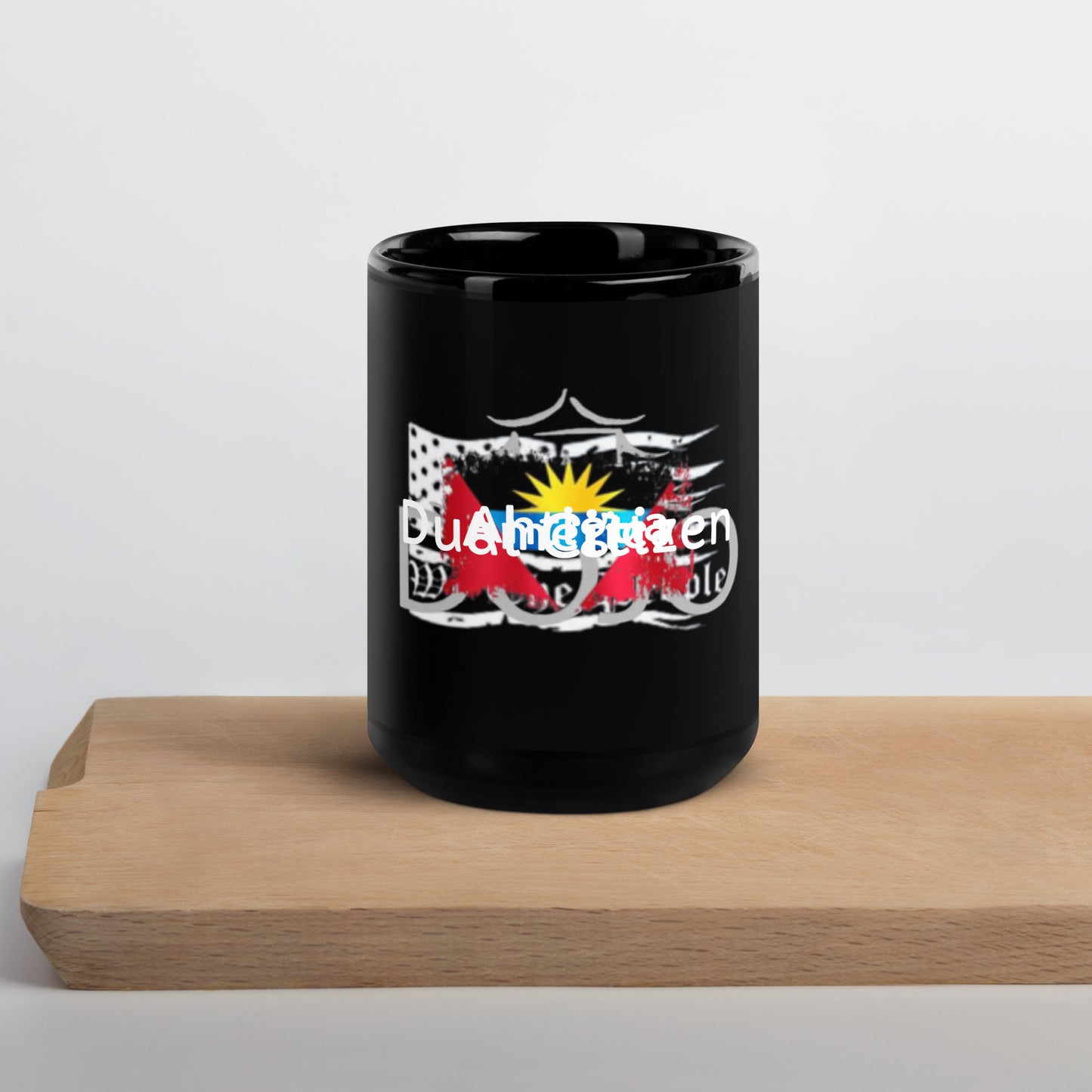 Dual Citizenship Black Glossy Mug