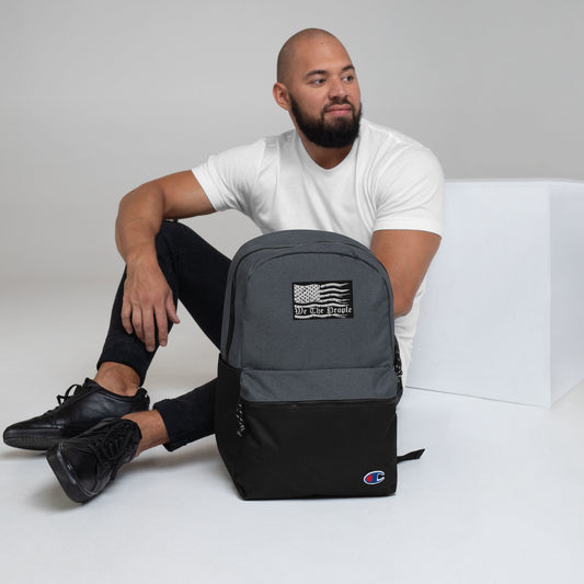 We The People -Embroidered Champion Backpack