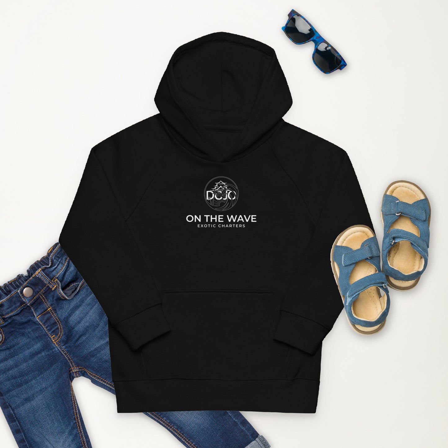 Dojo On The Wave  Exotic Charters Stingray City - Kids eco hoodie