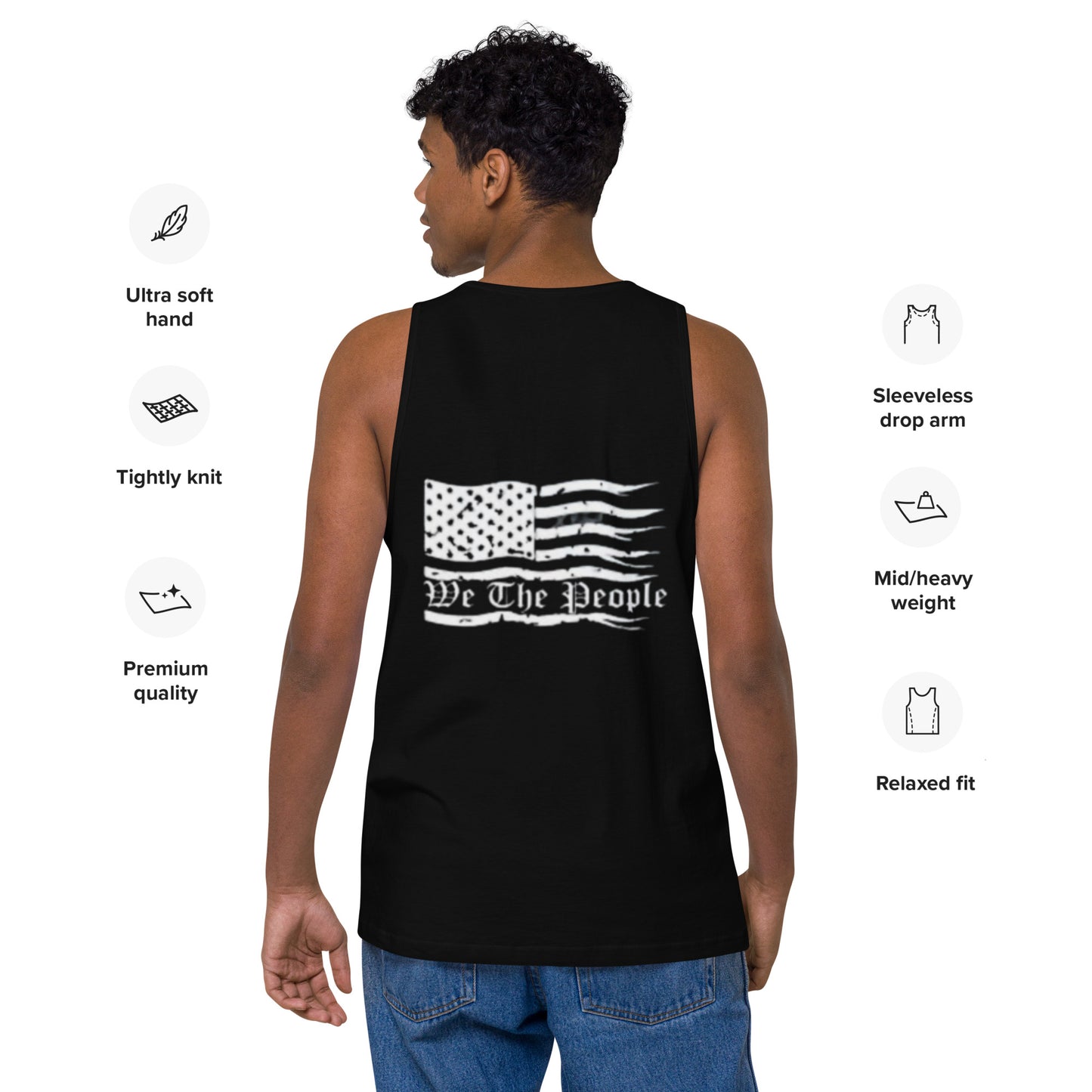 Dual Citizenship Men’s premium tank top