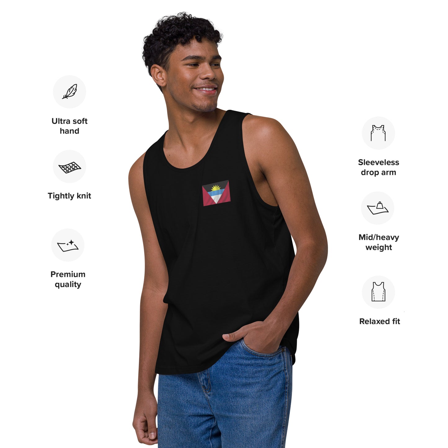 Dual Citizenship Men’s premium tank top