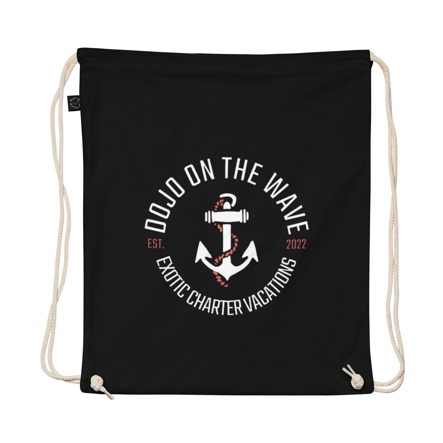 Dojo on the Wave Organic cotton drawstring bag