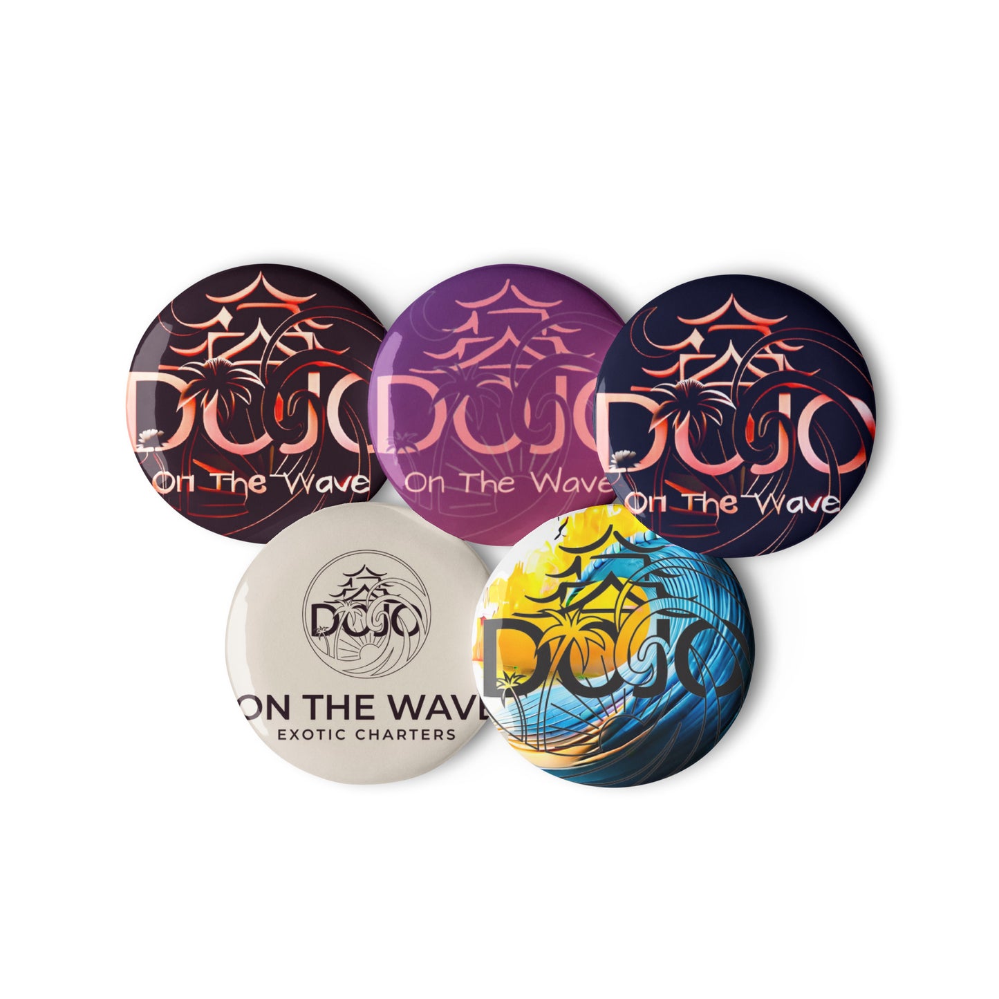 Dojo on the Wave Set of pin buttons