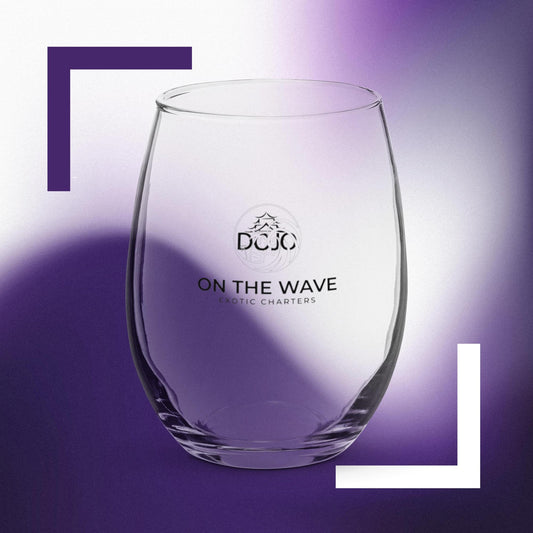 Dojo On The Wave Stemless wine glass