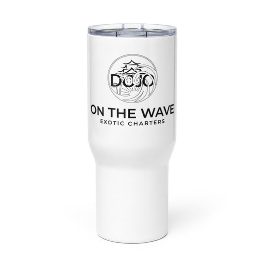 Dojo on the Wave Travel mug with a handle