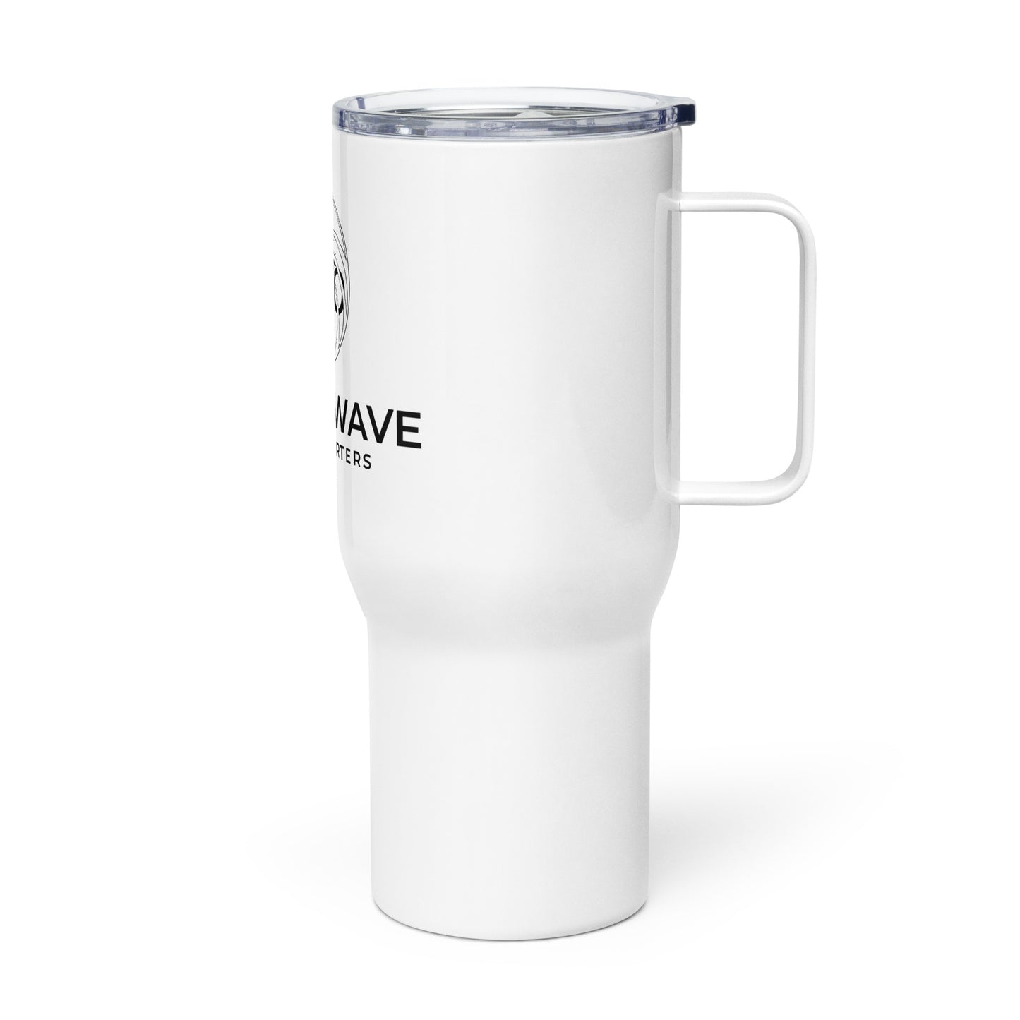 Dojo on the Wave Travel mug with a handle