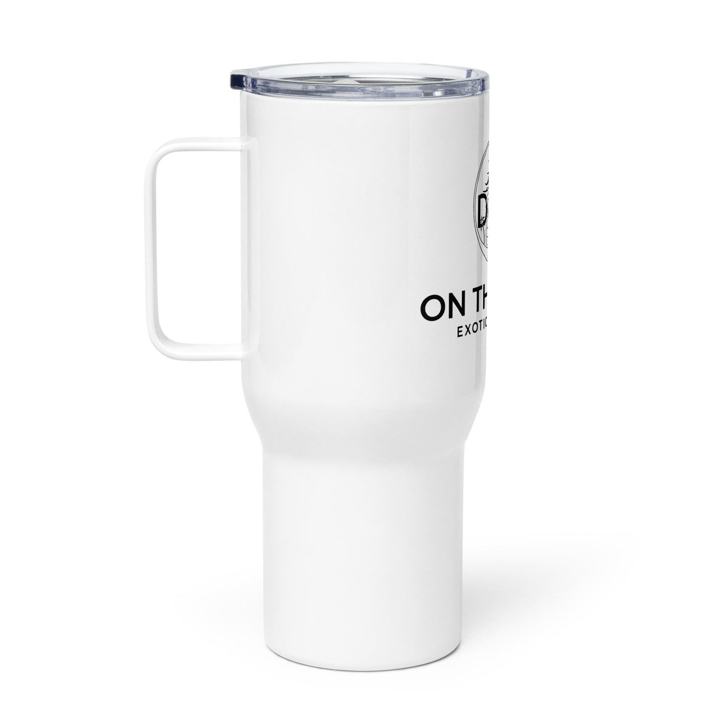 Dojo on the Wave Travel mug with a handle