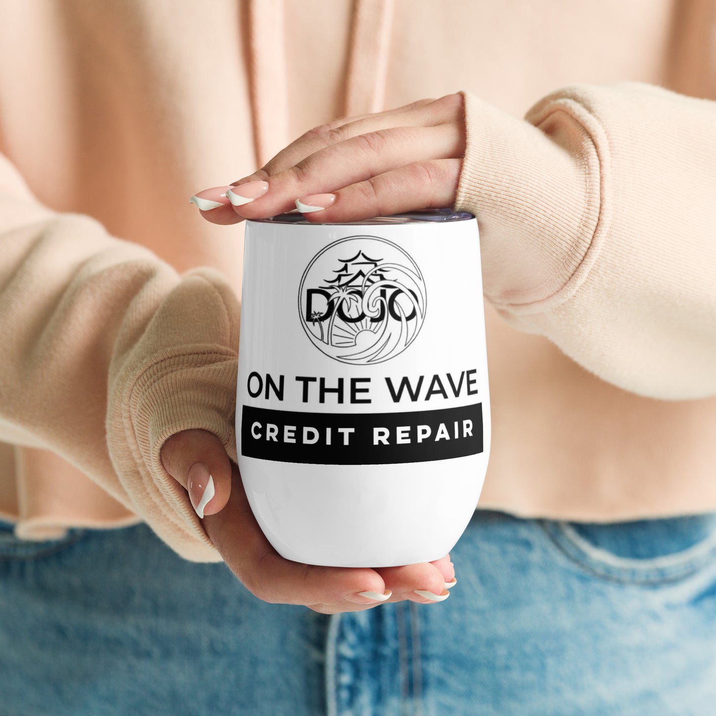 DOJO ON THE WAVE CREDIT REPAIR- Wine tumbler